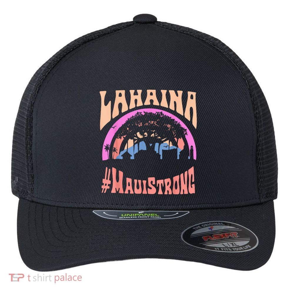 Pray For Maui Hawaii Strong Tee Apparel Matching Family Flexfit Unipanel Trucker Cap