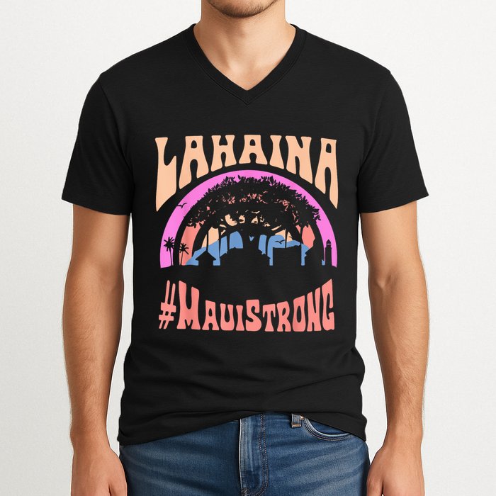 Pray For Maui Hawaii Strong Tee Apparel Matching Family V-Neck T-Shirt