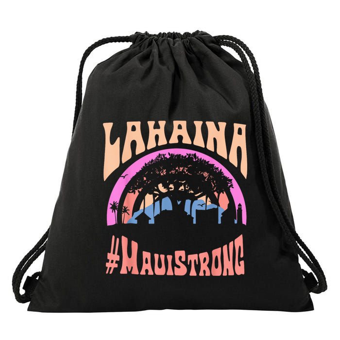 Pray For Maui Hawaii Strong Tee Apparel Matching Family Drawstring Bag