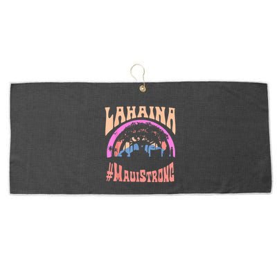 Pray For Maui Hawaii Strong Tee Apparel Matching Family Large Microfiber Waffle Golf Towel