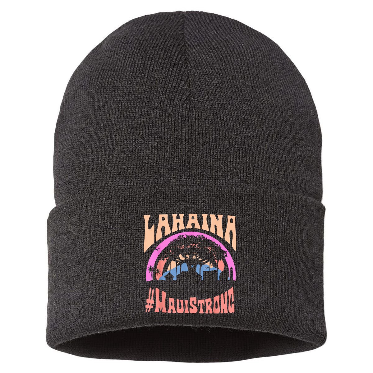 Pray For Maui Hawaii Strong Tee Apparel Matching Family Sustainable Knit Beanie