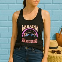 Pray For Maui Hawaii Strong Tee Apparel Matching Family Womens Tank Top