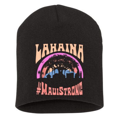 Pray For Maui Hawaii Strong Tee Apparel Matching Family Short Acrylic Beanie