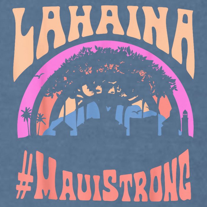 Pray For Maui Hawaii Strong Tee Apparel Matching Family Garment-Dyed Sweatshirt