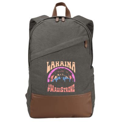 Pray For Maui Hawaii Strong Tee Apparel Matching Family Cotton Canvas Backpack