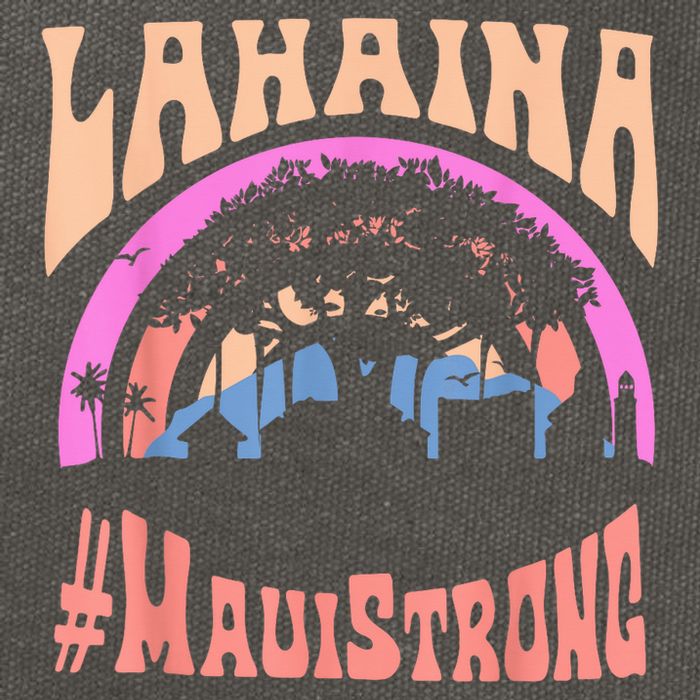 Pray For Maui Hawaii Strong Tee Apparel Matching Family Cotton Canvas Backpack