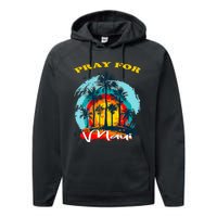 Pray For Maui Hawaii Strong Performance Fleece Hoodie