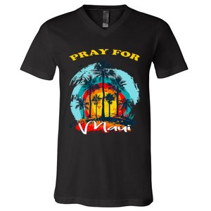 Pray For Maui Hawaii Strong V-Neck T-Shirt