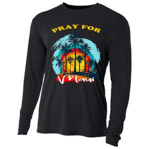 Pray For Maui Hawaii Strong Cooling Performance Long Sleeve Crew