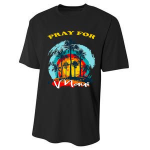 Pray For Maui Hawaii Strong Performance Sprint T-Shirt