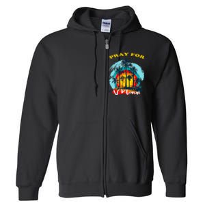 Pray For Maui Hawaii Strong Full Zip Hoodie