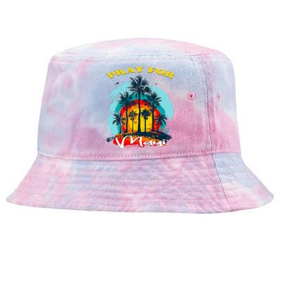 Pray For Maui Hawaii Strong Tie-Dyed Bucket Hat