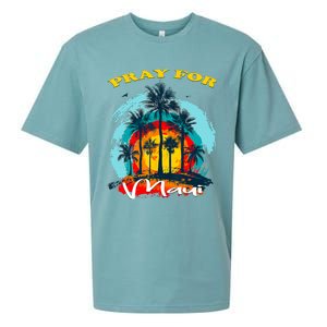 Pray For Maui Hawaii Strong Sueded Cloud Jersey T-Shirt