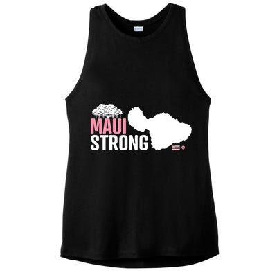 Pray For Maui Hawaii Strong Lahaina Strong Ladies PosiCharge Tri-Blend Wicking Tank