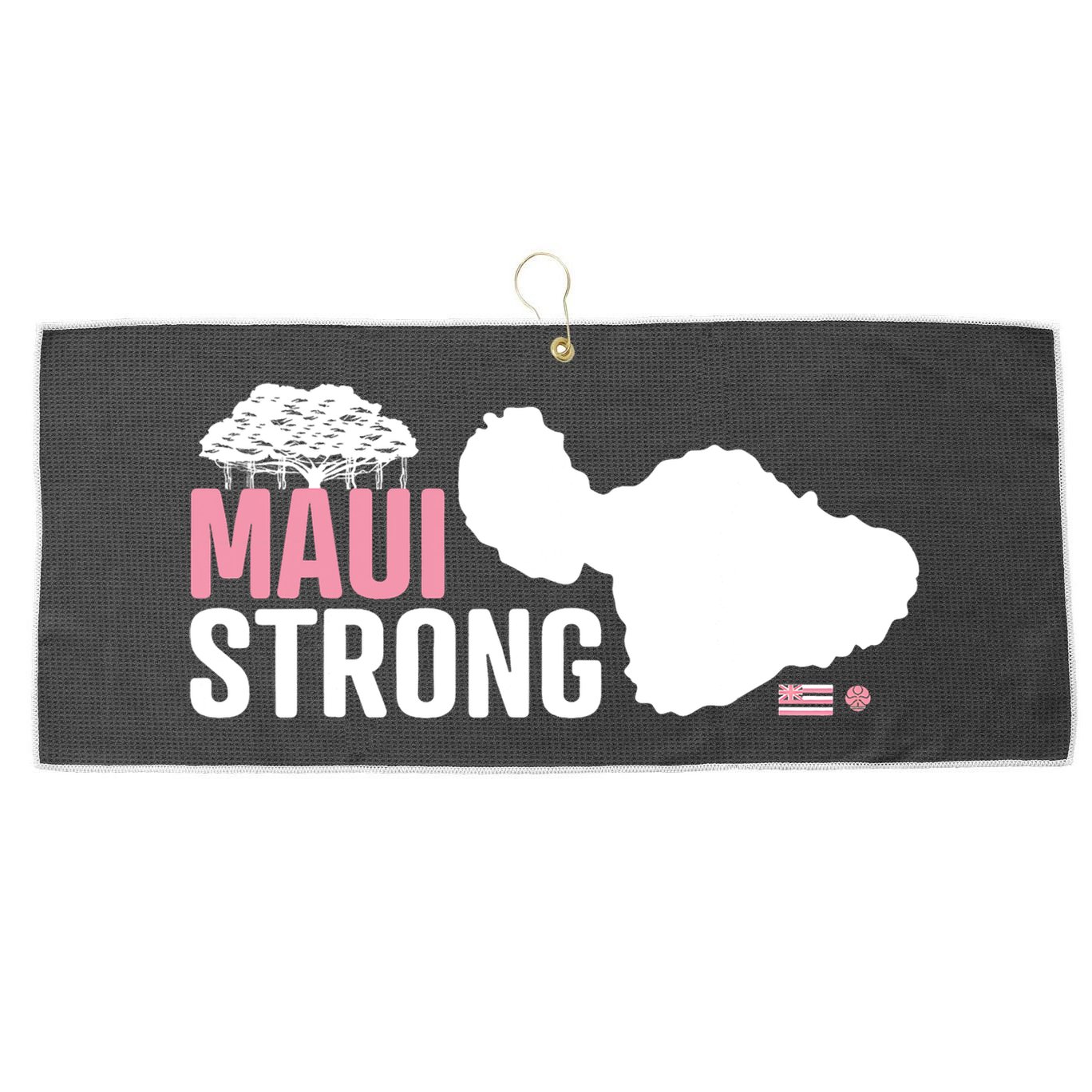 Pray For Maui Hawaii Strong Lahaina Strong Large Microfiber Waffle Golf Towel