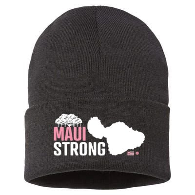 Pray For Maui Hawaii Strong Lahaina Strong Sustainable Knit Beanie