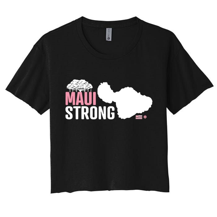 Pray For Maui Hawaii Strong Lahaina Strong Women's Crop Top Tee