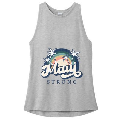 Pray For Maui Hawaii Strong Support Hawaii Ladies PosiCharge Tri-Blend Wicking Tank