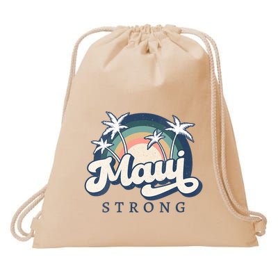 Pray For Maui Hawaii Strong Support Hawaii Drawstring Bag