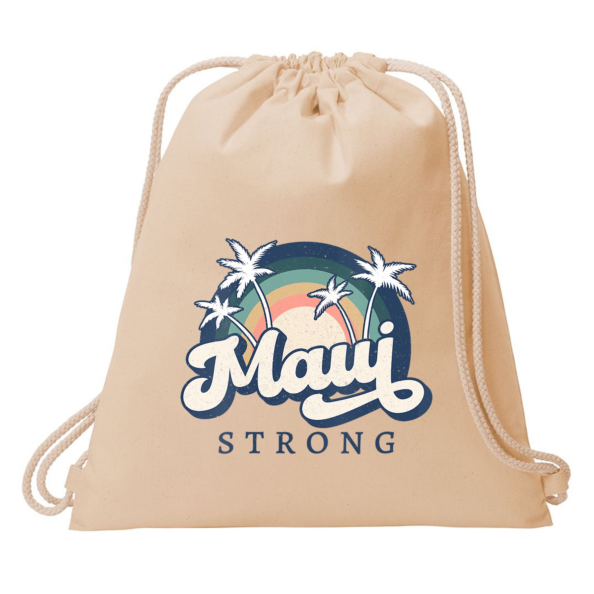 Pray For Maui Hawaii Strong Support Hawaii Drawstring Bag