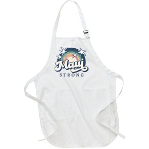 Pray For Maui Hawaii Strong Support Hawaii Full-Length Apron With Pockets