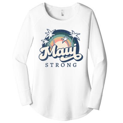 Pray For Maui Hawaii Strong Support Hawaii Women's Perfect Tri Tunic Long Sleeve Shirt