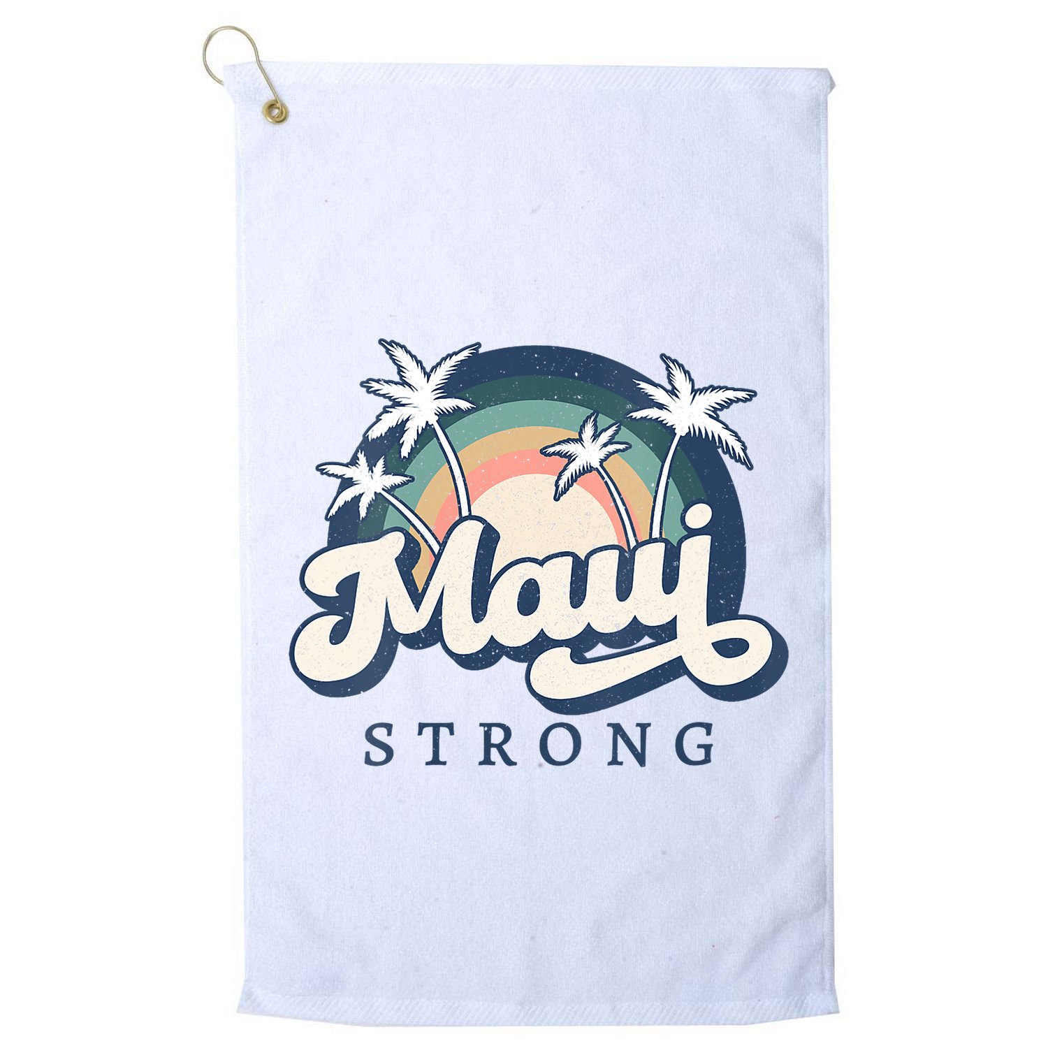 Pray For Maui Hawaii Strong Support Hawaii Golf Towel