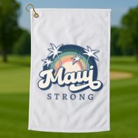 Pray For Maui Hawaii Strong Support Hawaii Golf Towel