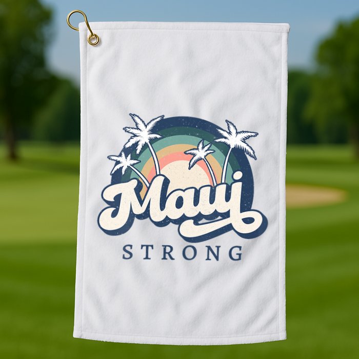 Pray For Maui Hawaii Strong Support Hawaii Golf Towel