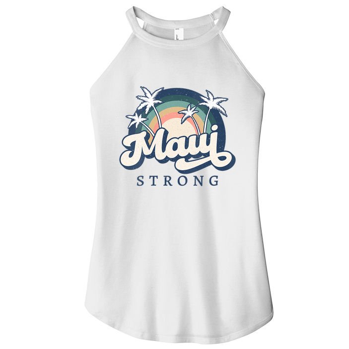 Pray For Maui Hawaii Strong Support Hawaii Women's Perfect Tri Rocker Tank
