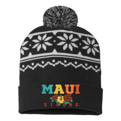 Pray For Maui Hawaii Maui Strong USA-Made Snowflake Beanie