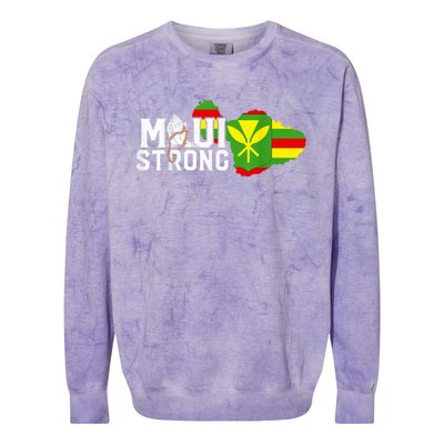 Pray for Maui Hawaii Strong Colorblast Crewneck Sweatshirt