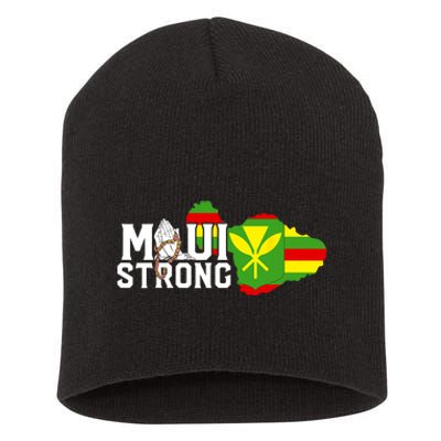 Pray For Maui Hawaii Strong Maui Wildfire Relief Short Acrylic Beanie