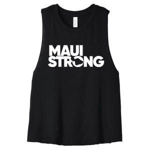 Pray For Maui Hawaii Strong Support For Hawaii Fire Victims Women's Racerback Cropped Tank