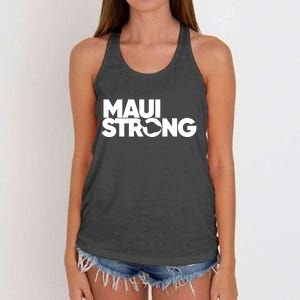 Pray For Maui Hawaii Strong Support For Hawaii Fire Victims Women's Knotted Racerback Tank