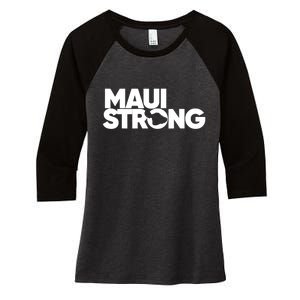 Pray For Maui Hawaii Strong Support For Hawaii Fire Victims Women's Tri-Blend 3/4-Sleeve Raglan Shirt