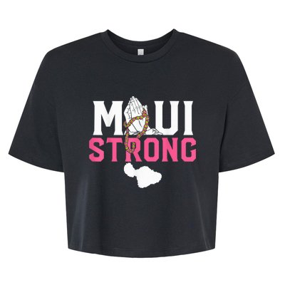 Pray for Maui Hawaii Strong Bella+Canvas Jersey Crop Tee