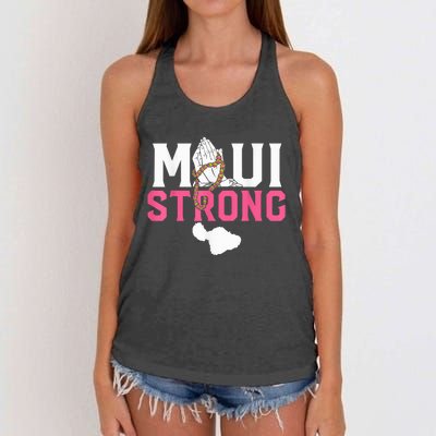 Pray for Maui Hawaii Strong Women's Knotted Racerback Tank