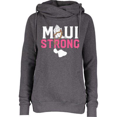 Pray for Maui Hawaii Strong Womens Funnel Neck Pullover Hood