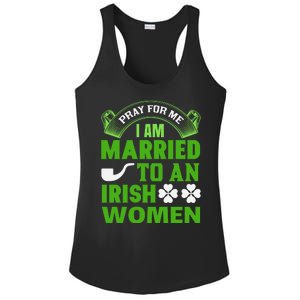 Pray For Me I Am Married To An Irish Women Ladies PosiCharge Competitor Racerback Tank