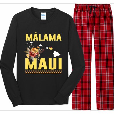 Pray For Malama Maui Hawaii Strong Support Maui Hawaii Long Sleeve Pajama Set