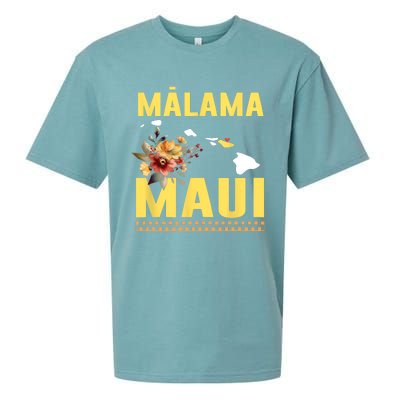 Pray For Malama Maui Hawaii Strong Support Maui Hawaii Sueded Cloud Jersey T-Shirt