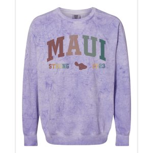 Pray For Maui Hawaii Strong Lahaina Fires Donate Colorblast Crewneck Sweatshirt