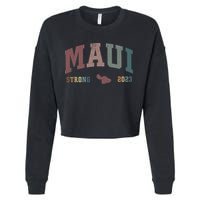 Pray For Maui Hawaii Strong Lahaina Fires Donate Cropped Pullover Crew