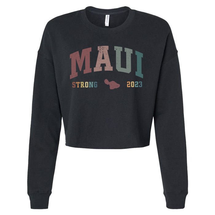Pray For Maui Hawaii Strong Lahaina Fires Donate Cropped Pullover Crew