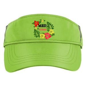 Pray For Maui Hawaii Strong Hawaiian Floral Adult Drive Performance Visor