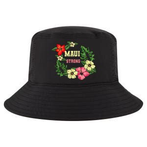 Pray For Maui Hawaii Strong Hawaiian Floral Cool Comfort Performance Bucket Hat