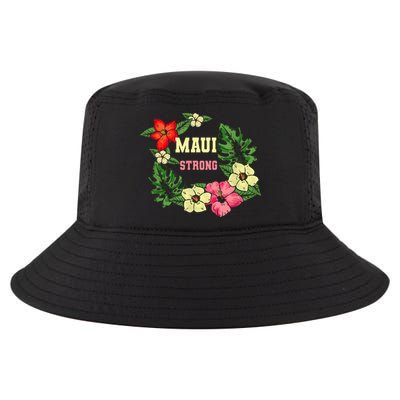 Pray For Maui Hawaii Strong Hawaiian Floral Cool Comfort Performance Bucket Hat