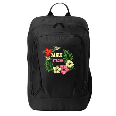 Pray For Maui Hawaii Strong Hawaiian Floral City Backpack