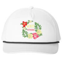 Pray For Maui Hawaii Strong Hawaiian Floral Snapback Five-Panel Rope Hat